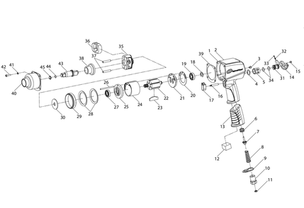 Part Location Diagram of 2125QTi-K425 Ingersoll Rand Socket Retainer Kit